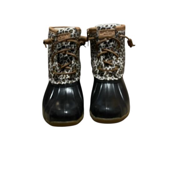 Sperry Womens NEW Size 7.5 Saltwater Animal Multi Print Fleece Lined Duck Boots - Picture 4 of 9